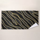 Abstracte zebra gestreept. Afdrukafbeelding van di Badhanddoek (Badhanddoek)