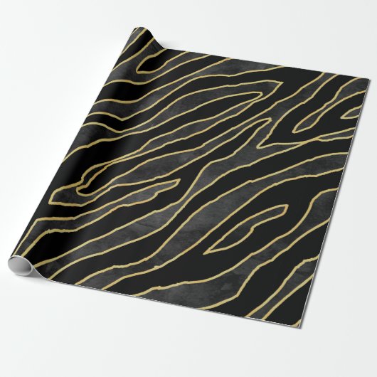Abstracte zebra gestreept. Afdrukafbeelding van di Cadeaupapier (Uitgerold)