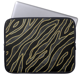 Abstracte zebra gestreept. Afdrukafbeelding van di Laptop Sleeve
