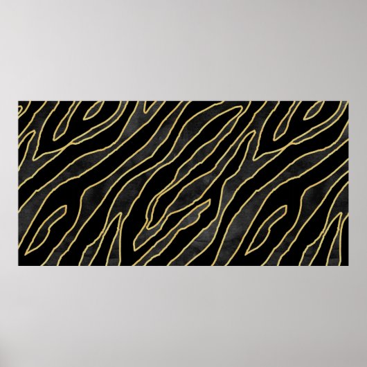 Abstracte zebra gestreept. Afdrukafbeelding van di Poster (Voorkant)