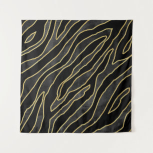 Abstracte zebra gestreept. Afdrukafbeelding van di Wandkleed