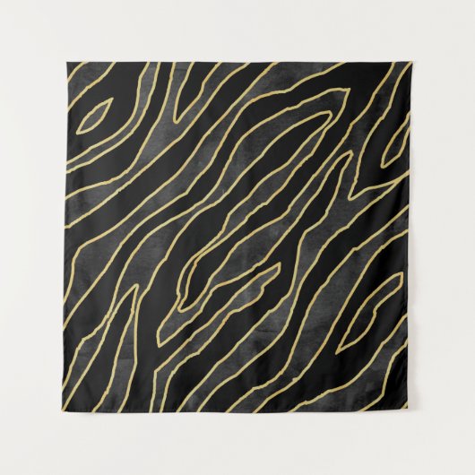 Abstracte zebra gestreept. Afdrukafbeelding van di Wandkleed (Voorkant)