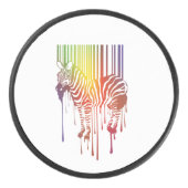 Abstracte Zebra Hockey Puck (Voorkant)