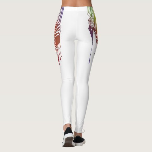 Abstracte Zebra Leggings (Achterkant)