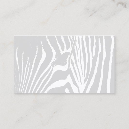 Abstracte Zebra Pattern Designer Visitekaartje (Voorkant)