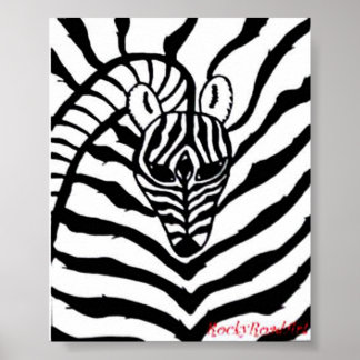 Abstracte Zebra Poster