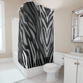 Abstracte zebra regenboogkoele patroongordijn douchegordijn (In situ)