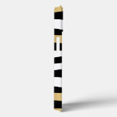 Abstracte Zebra Stripes Black White en Gold Case-Mate iPhone Case (Achterkant / Rechts)