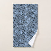 Abstracte zebra tijgerleerbloemen bad handdoek (Handdoek)