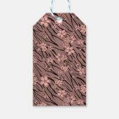 Abstracte zebra tijgerleerbloemen cadeaulabel (Voorkant)