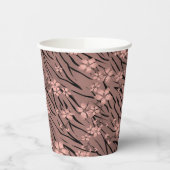 Abstracte zebra tijgerleerbloemen papieren bekers (Links)
