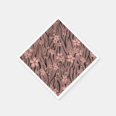 Abstracte zebra tijgerleerbloemen servet (Hoek)