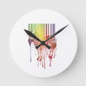 Abstracte Zebra wandklok (Voorkant)