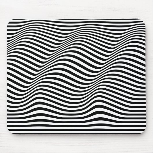 Abstracte Zebra, zwarte en witte strepen Muismat (Voorkant)