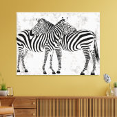 Abstracte Zebras Canvas Afdruk (Insitu (Woonkamer))
