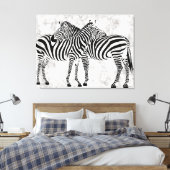Abstracte Zebras Canvas Afdruk (Insitu (Slaapkamer))