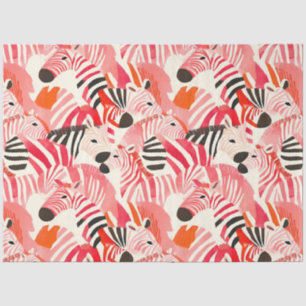 Abstracte zebra's in het roze tissuepapier