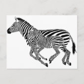 Abstracte Zebra's Moeder en Kind Briefkaart (Voorkant)