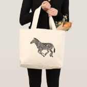 Abstracte Zebra's Moeder en Kind Grote Tote Bag (Voorkant (product))