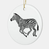 Abstracte Zebra's Moeder en Kind Keramisch Ornament (Links)