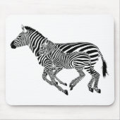Abstracte Zebra's Moeder en Kind Muismat (Voorkant)