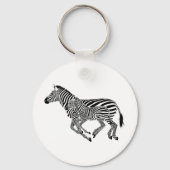 Abstracte Zebra's Moeder en Kind Sleutelhanger (Voorkant)