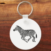 Abstracte Zebra's Moeder en Kind Sleutelhanger (Voorkant)