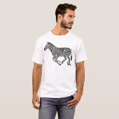 Abstracte Zebra's Moeder en Kind T-shirt (Voorkant volledig)