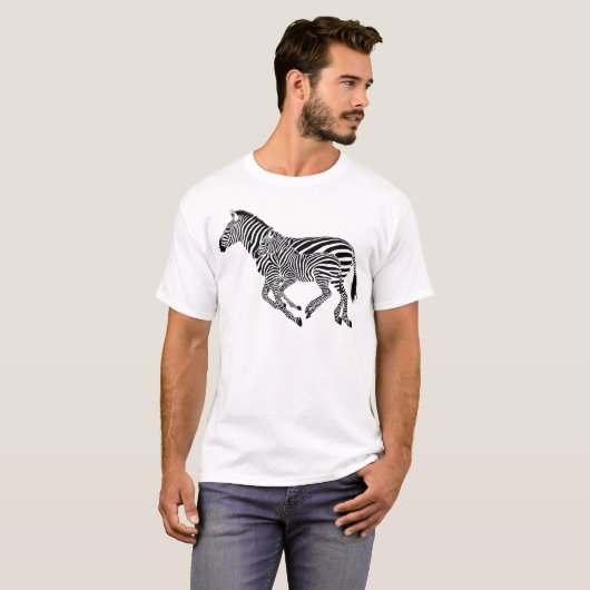 Abstracte Zebra's Moeder en Kind T-shirt (Voorkant volledig)