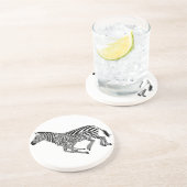 Abstracte Zebra's Moeder en Kind Zandsteen Onderzetter (Zijkant)