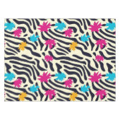 Abstracte zebrastrepen met bladverfsplash tafelkleed (Voorkant (Horizontaal))