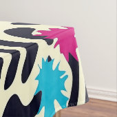 Abstracte zebrastrepen met bladverfsplash tafelkleed (Voorbeeld)