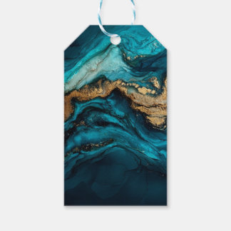 Abstracte zee cadeaulabel