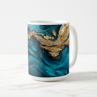 Abstracte zee koffiemok