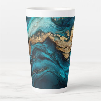 Abstracte zee latte mok
