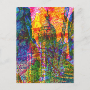  Abstracte Zee reistower Briefkaart