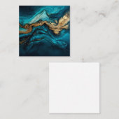 Abstracte zee vierkante visitekaartje (Voorkant / Achterkant)
