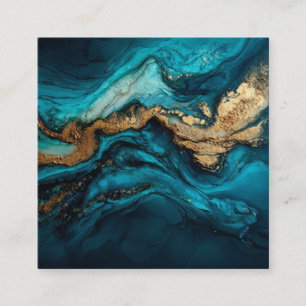 Abstracte zee vierkante visitekaartje