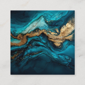 Abstracte zee vierkante visitekaartje