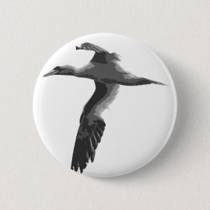 Abstracte zee vogels ronde button 5,7 cm