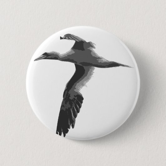 Abstracte zee vogels ronde button 5,7 cm (Voorkant)