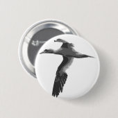 Abstracte zee vogels ronde button 5,7 cm (Voorkant /achterkant)