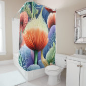 Abstracte Zee vormen Douchegordijn (In situ)