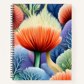 Abstracte Zee vormen Notitieboek (Voorkant)