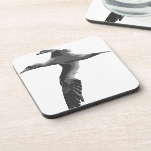 Abstracte Zeeen vogels Bier Onderzetter (Linkerzijde)