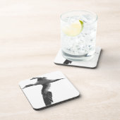 Abstracte Zeeen vogels Bier Onderzetter (Rechterzijde)