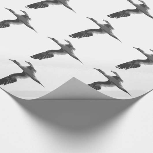 Abstracte Zeeen vogels Cadeaupapier (Hoek)