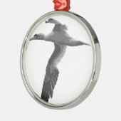 Abstracte Zeeen vogels Metalen Ornament (Links)