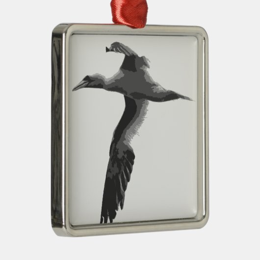 Abstracte Zeeen vogels Metalen Ornament (Rechts)