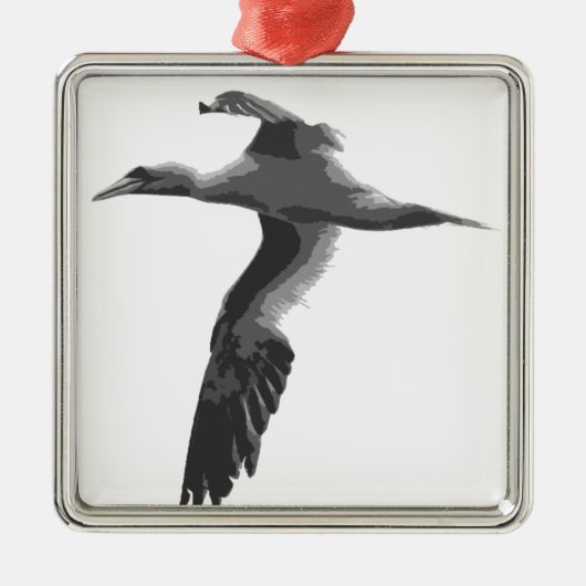 Abstracte Zeeen vogels Metalen Ornament (Voorkant)